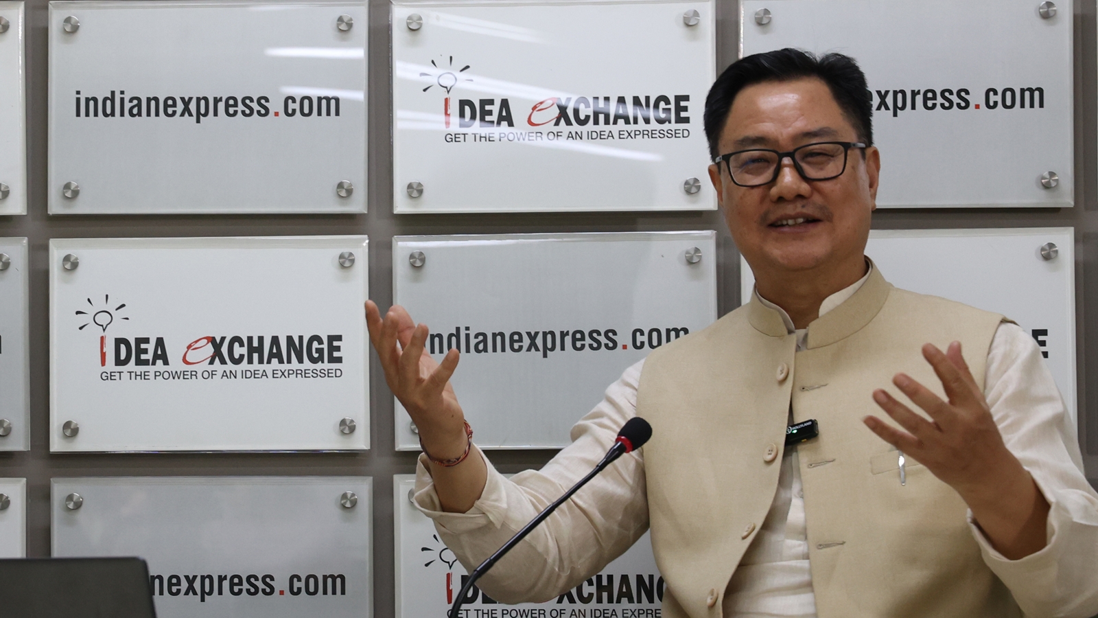 Kiran Rijiju at Idea Exchange: ‘Anybody can create a political party but don’t undermine and ridicule Indian democracy’