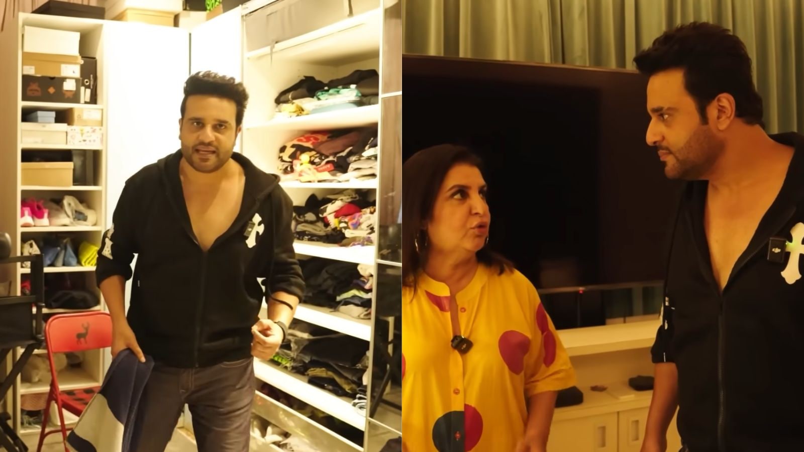 Inside Krushna Abhishek’s Mumbai home: Brick walls, all-black kitchen, expansive wardrobe