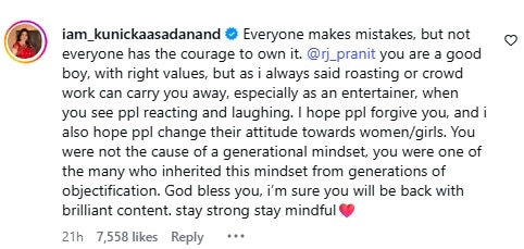 Kunickaa Sadanand on Pranit More