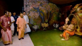 Ramayana-themed wax museum, UP Ramayana-themed wax museum, Ramayana, Yogi Adityanath, Ram Lalla, Ram-Sita Swayamvar, Hanuman's Lanka Dahan, Lucknow news, Uttar pradesh news, Indian express, Current affairs