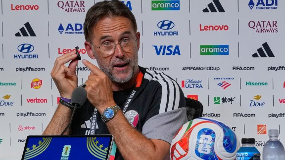 Qatar head Coach Julen Lopetegui attends a press conference Friday, June 12, 2026, at San Francisco Bay Area Stadium in Santa Clara, Calif., near San Francisco, ahead of the World Cup Group B soccer match between Qatar and Switzerland. (AP Photo/Eugene Hoshiko)