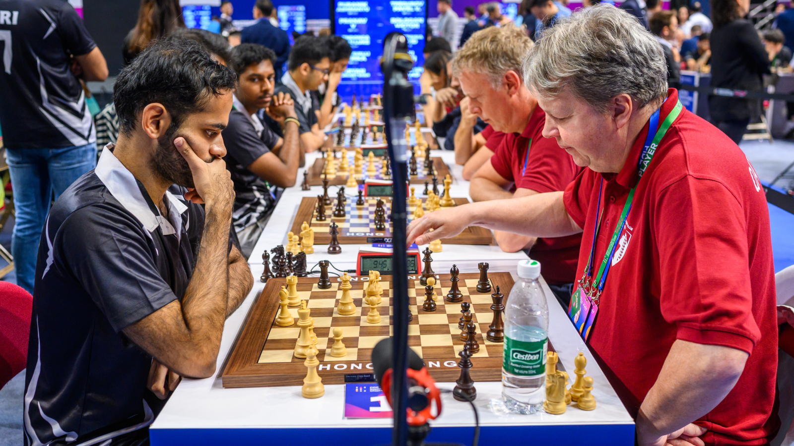 Team MGD1 (L) missed out on title defence and finished second in the FIDE World Rapid Team Championship 2026 in Hong Kong. (FIDE/Michal Walusza)