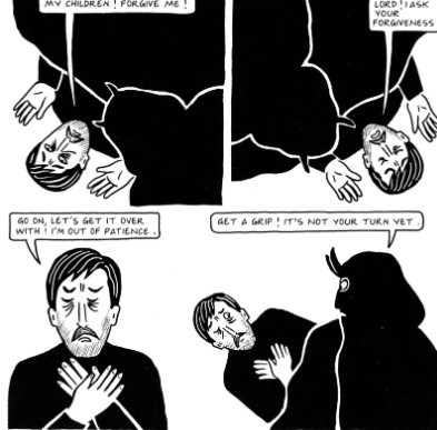 A vignette from Marjane Satrapi's 2009 novel Chicken with Plums. 