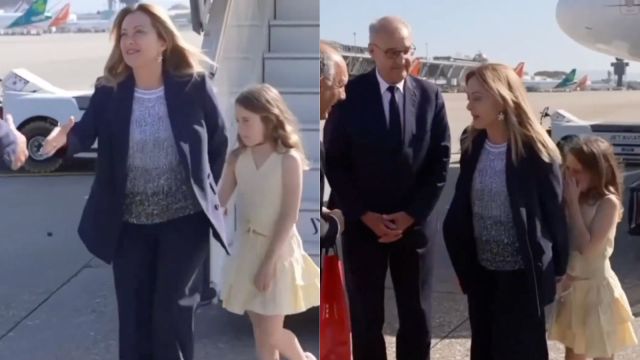 Giorgia Meloni attends G7 Summit with daughter Ginevra. Watch