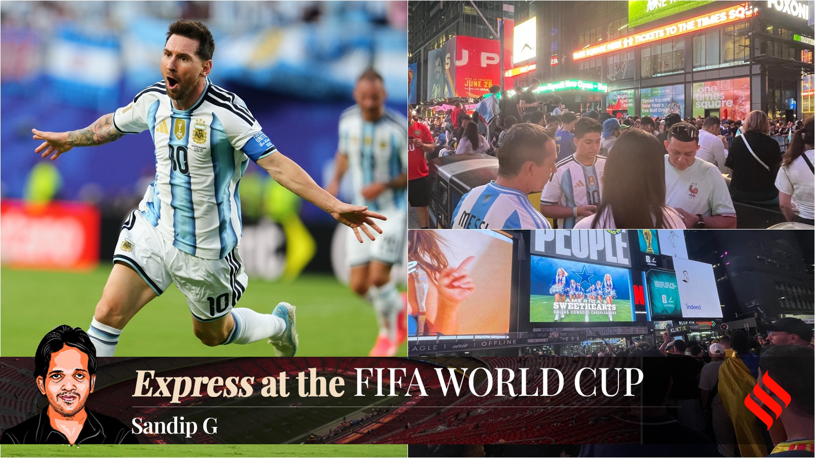 Messi’s hat-trick, Times Square and a watch party that started on the street
