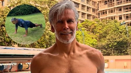 Milind Soman 50 pushups