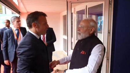Modi will participate in a working session titled “Forging New Partnerships and Rebuilding International Solidarity”, alongside leaders of G7 member states, partner countries, and representatives of the World Bank and the African Development Bank. (PTI Photo)