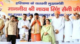 Rishipal, husband of suspended Congress MLA Renu Bala (pictured), joined the BJP in the presence of Haryana CM Nayab Singh Saini.