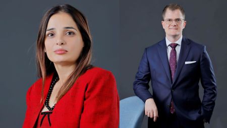 NIA Vice Chairman Christoph Schnellmann and CEO Nitu Samra.