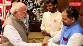 PM Modi had a warm exchange with Panchayat actor Ashok Pathak wins hearts Ashok Pathak and Durgesh Kumar.