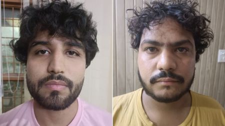 The two accused: Kamal Verma (22) and Sujal Verma (29). (Express Photo)