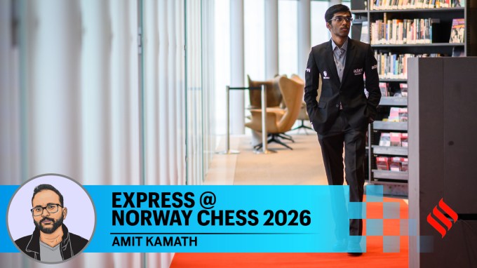 India's R Praggnanandhaa walks during his final round at the Norway Chess 2026. (Photo: Michal Walusza / Norway Chess)