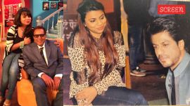 Preeti Simoes with Dharmendra and Shah Rukh Khan on Comedy Nights With Kapil