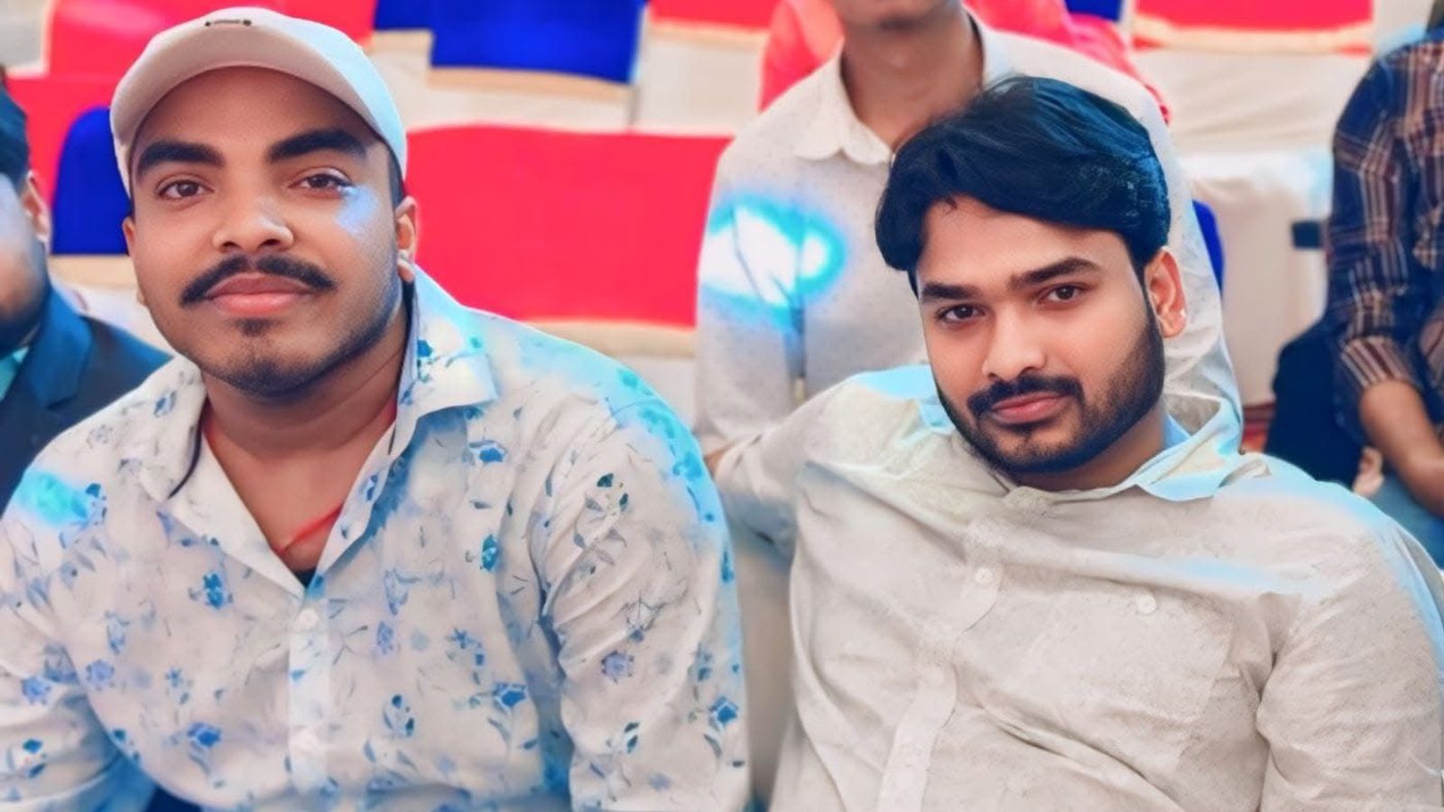 Prince Yadav (left) with brother and Gyan Bindu director Raushan Anand