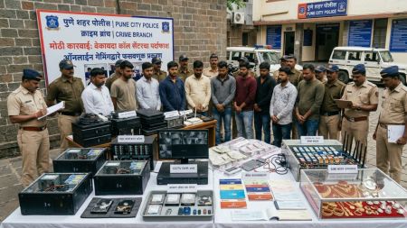Pune, Pune online gaming scam Secondary Keywords: Pune call centre raid, online gaming fraud case, Indian Express news