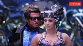 Rajinikanth and Aishwarya Rai Bachchan in Enthiran(2010), the film that paired the two actors for the first time