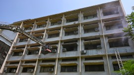 Fire breaks out at SPA building
