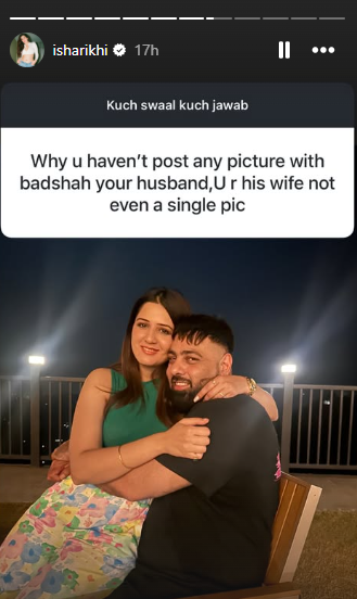 Isha Rakhi's Instagram Story