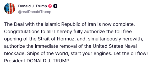 US President Donald Trump, on Sunday (Jun 14), announced the completion of a deal with Iran