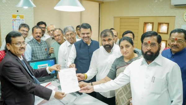 Sachin Ahir filed the nomination for the Maharashtra Legislative Council deputy chairman post in the presence of CM Devendra Fadnavis and Deputy CMs Eknath Shinde and Sunetra Pawar.