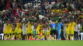 South Africa qualified for their first FIFA World Cup knockouts. (AP)