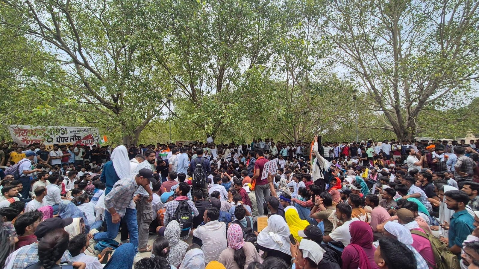 ‘Govt should talk about our issues, not religion’: Students at Lucknow protest on exam lapses