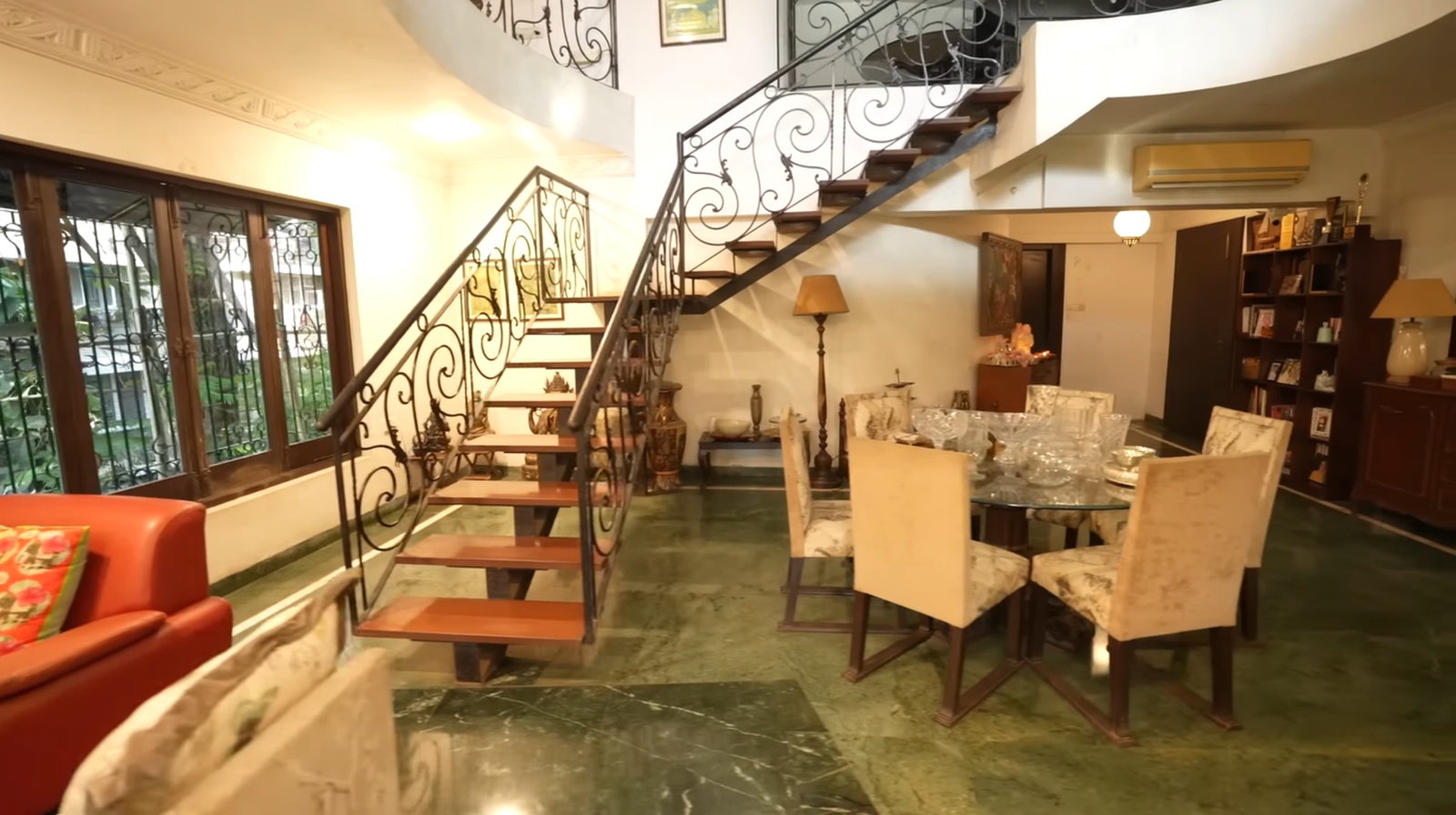 The dining area