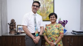 Tina with her doctor