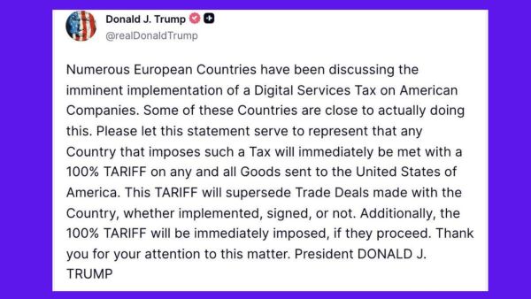 Trump service tax