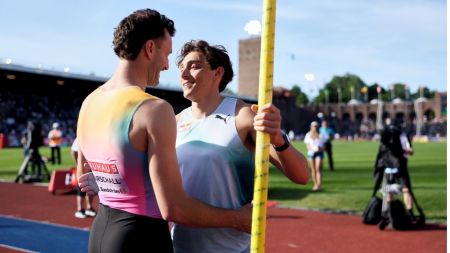 Mondo Duplantis and Kurtis Marschall