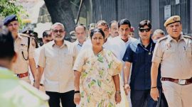 Teams from the National Disaster Response Force (NDRF) and the Delhi Fire Services continued the operation until late on Sunday evening amid fears that more people could still be trapped under the debris. (Express Photo)