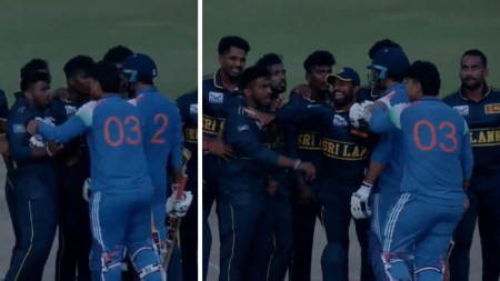 Vaibhav Sooryavanshi lost his cool and ended up shoving a Sri Lankan player during India A vs Sri Lanka A Tri-Nation Series match in Dambulla. (Screengrab/X)