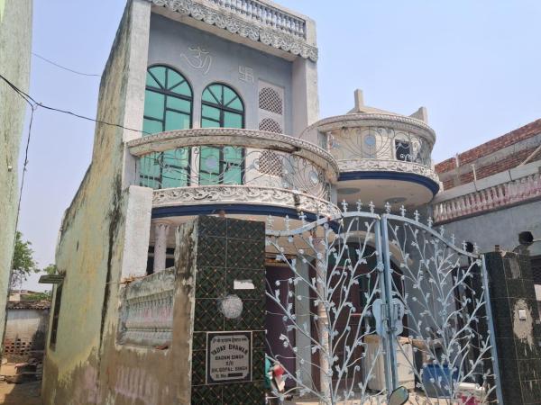 The family’s home in Khera Khurrampur village in Gurgaon. (Express Photo)