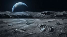 An Oxford astrophysicist has proposed that traces of ancient alien technology could be preserved within the Moon’s dusty surface. (Image for representation: Nano banana AI)