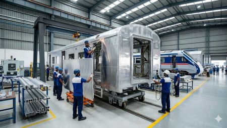 Titagarh Rail Systems eyes full aluminium coach production (Image generated using AI)