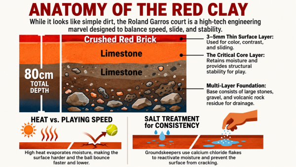 red clay of french open