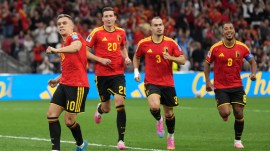 Belgium's Leandro Trossard burst open the floodgates when it was needed the most. (AP Photo)