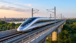NHSRCL has floated design bids for the Bengaluru-Chennai and Delhi-Varanasi bullet train corridors, advancing India's high-speed rail expansion. (Image generated using AI)