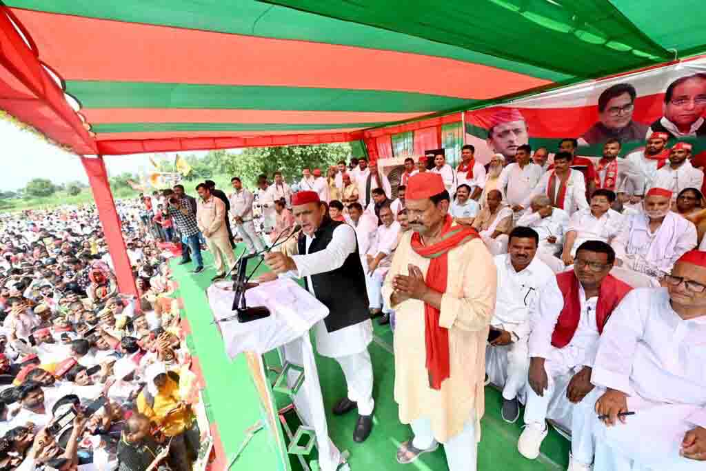 In UP, Samajwadi Party chief Akhilesh Yadav seems unable to shake off the image of a leader who presided over lawlessness. (Express Photo by Vishal Srivastav)