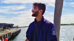 World champion D Gukesh on a sail boat during the Norway Chess Games day in Oslo during the recent Norway Chess tournament. (Express Photo by Amit Kamath)