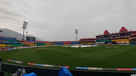 India vs Afghanistan 1st ODI HPCA Stadium Pitch Report, Dharamshala Weather: (Express Photo by Lalith Kalidas)