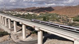 UAE's first passenger train is set to launch soon, offering Indian tourists a new way to travel between Abu Dhabi and Fujairah in 105 minutes. (Image: Etihad Rail/Enhanced using AI)