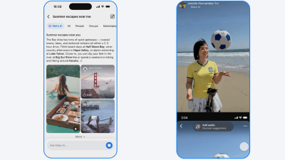 Facebook’s new AI Mode generates answers from public posts and Groups. (Image: Meta)