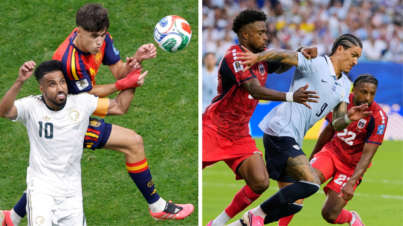  Spain, Uruguay, Cape Verde and Saudi Arabia can still qualify for Round of 32 on final match day. (AP Photo)