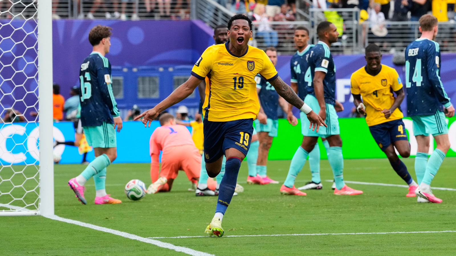  Third-placed Ecuador trumped Germany 2-1 to seal a knockout spot from Group E. (AP Photo)