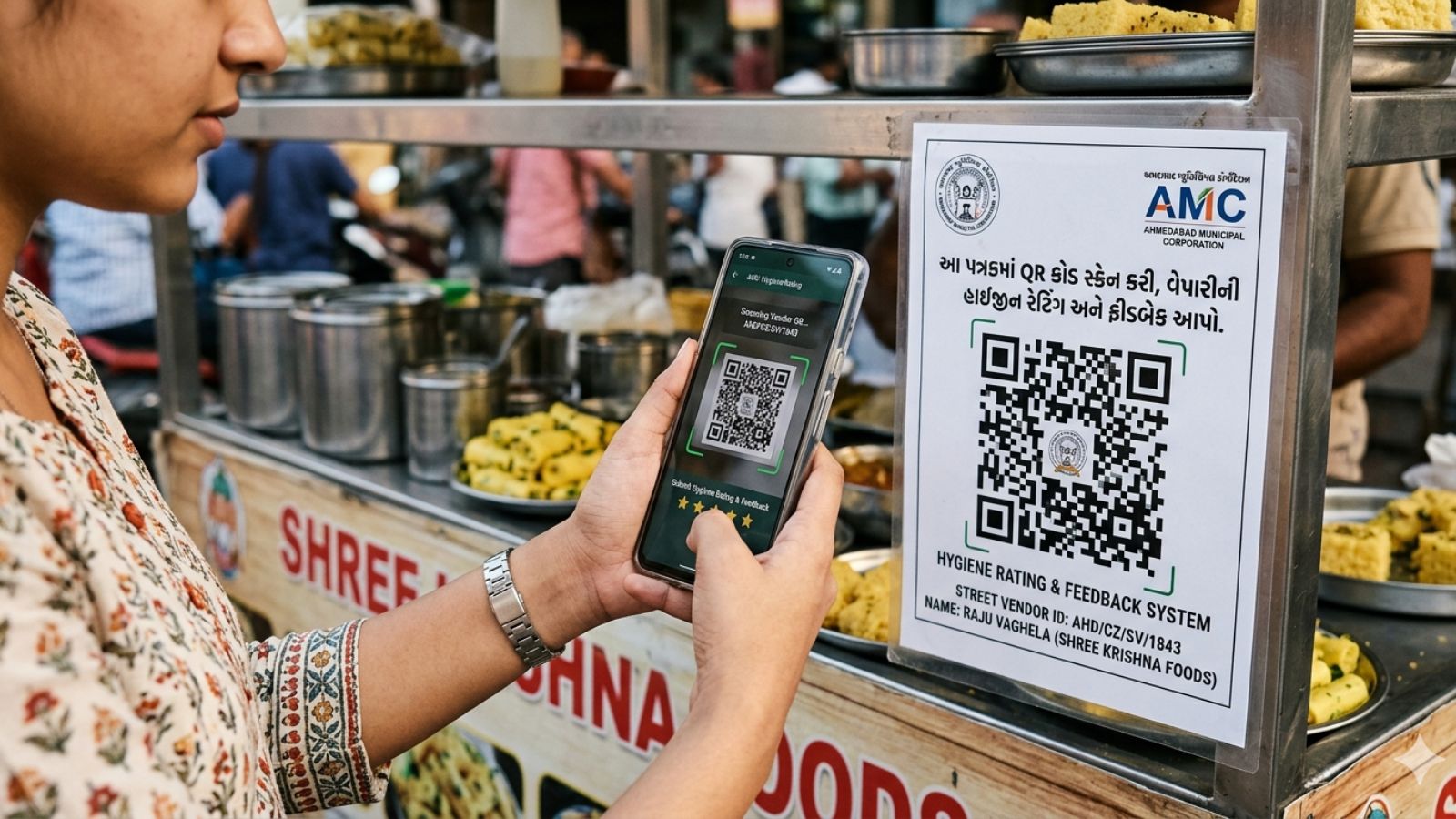 Scan QR code, give feedback on hygiene & safety rating of street food to Ahmedabad civic body
