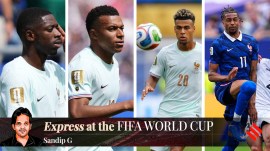 A centre forward (Mbappe), two men on the flanks (Olise and Dembele), and one playmaker just behind them (Doue) have made France a deadly World Cup unit. (AP Photo)