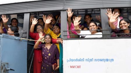 Kerala has introduced free bus travel for women (Express Photo)