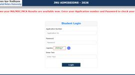JNU Admissions 2026: University releases results for MA, MSC & MCA courses at jnuee.jnu.ac.in