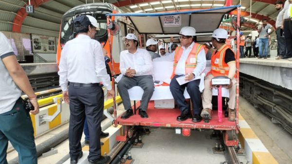 Kanpur Metro Corridor 1 is nearing full commissioning after the successful completion of the final inspection by the Commissioner of Metro Rail Safety (CMRS) on the Kanpur Central-Naubasta section. (Image: UPMRC)